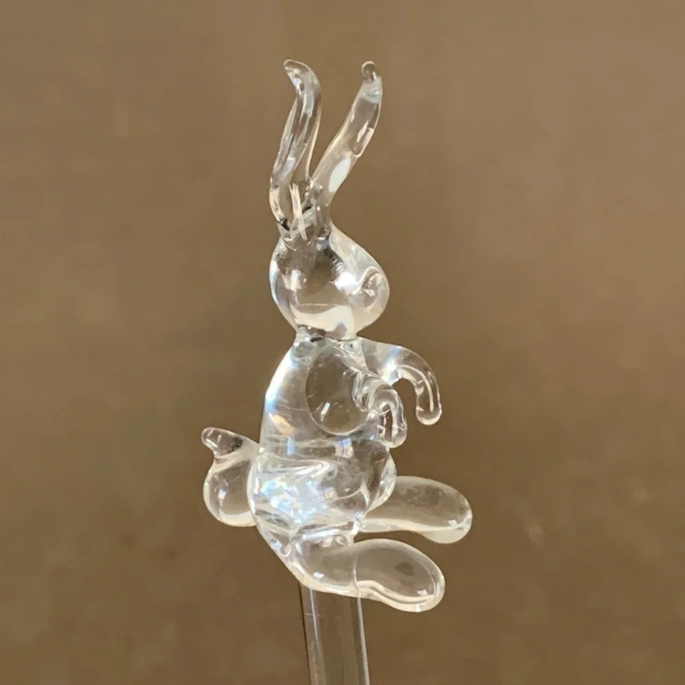 Last One! NWOT Princess House Crystal Glass Bunny Rabbit Swizzle Stick Stirrer